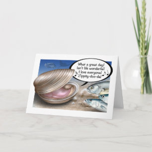 Feliz como tarjeta de cumpleaños de Clam