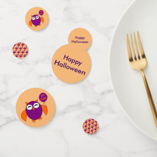 Feliz Confetti de mesa de Personalizado de lechuza