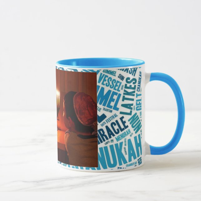 Feliz Copa de café de Personalizado Hanukkah (Derecha)