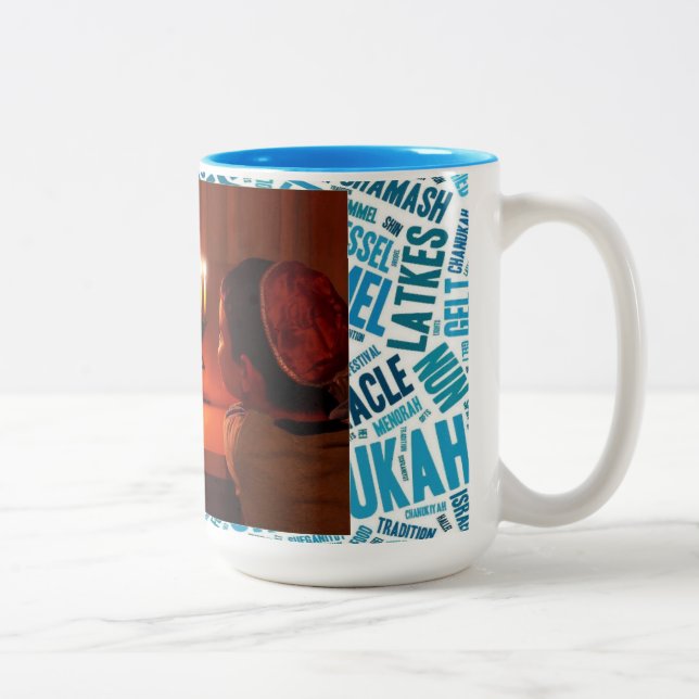 Feliz Copa de café de Personalizado Hanukkah (Derecha)