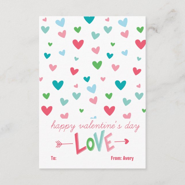 Feliz Corazón Personalizado San Valentín (Anverso)