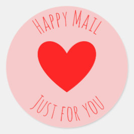 FELIZ CORREO PARA USTED CLÁSICO PEGATINA DE RONDA