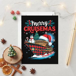Feliz Crucero de Navidad Divertida Familia Navidad