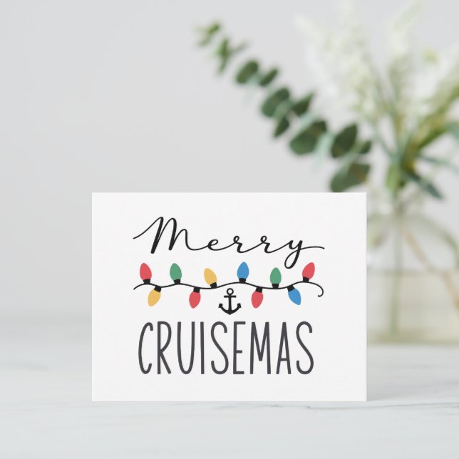 Feliz Crucero de Navidad Familiar Viaje de Navidad (Anverso de pie)