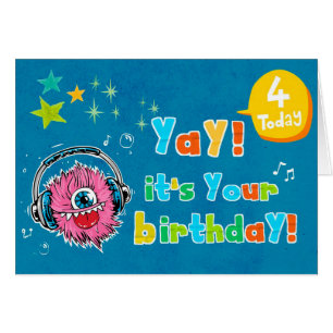 Feliz cuarto cumpleaños