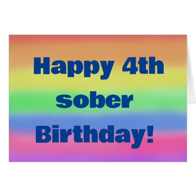 Feliz cuarto cumpleaños sobrio (Anverso (Horizontal))