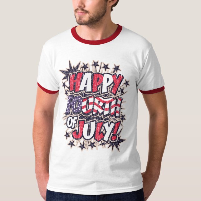 Feliz cuarto de julio: camiseta de Ringer (Anverso)