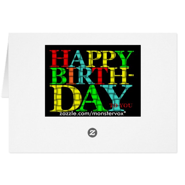 Feliz cumpleaños (Reverso Horizontal)