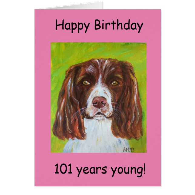 Feliz cumpleaños 101 años joven (Frente)