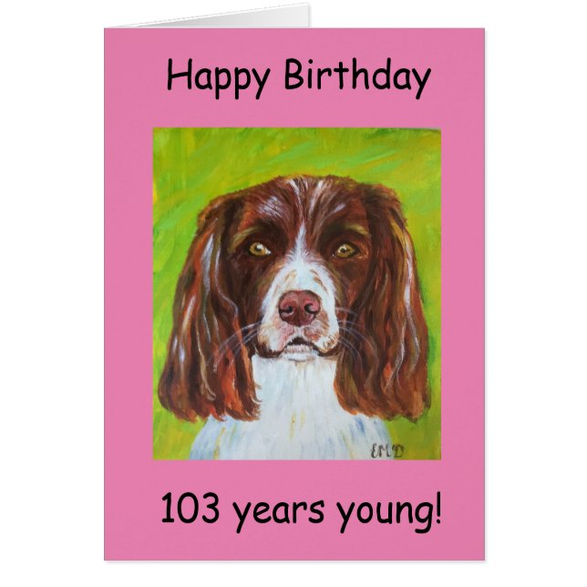Feliz cumpleaños 103 años joven (Frente)