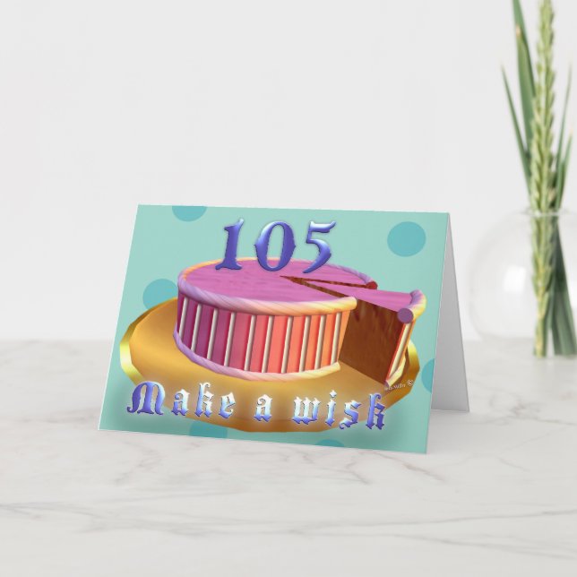 Feliz cumpleaños 105 Tarjeta de cumpleaños para pa (Anverso)