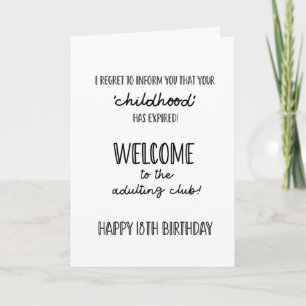 Feliz cumpleaños 18.... tarjeta divertida