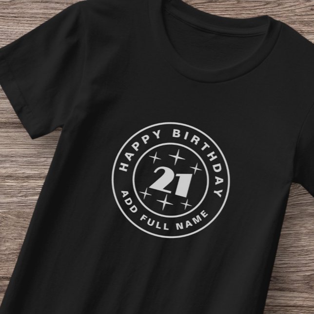 Feliz cumpleaños 21 años de joven camiseta (Subido por el creador)