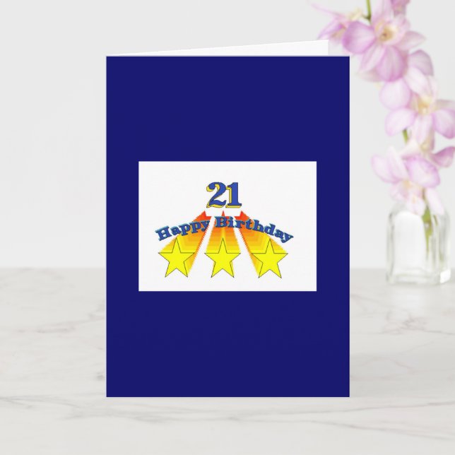 Feliz cumpleaños 21 tarjeta cristiana (Orquídea)