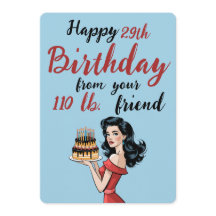 Feliz cumpleaños 29 de tu amigo de 110 libras