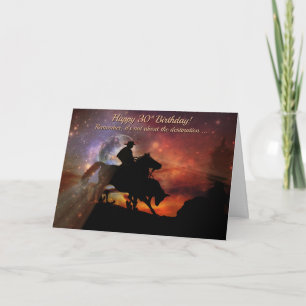 Feliz cumpleaños 30 Cowboy y tarjeta de caballo