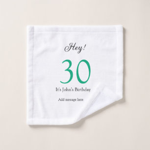 Feliz cumpleaños 30 letras negritas verdes y negra
