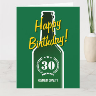 Feliz cumpleaños 30 Tarjeta grande extra grande