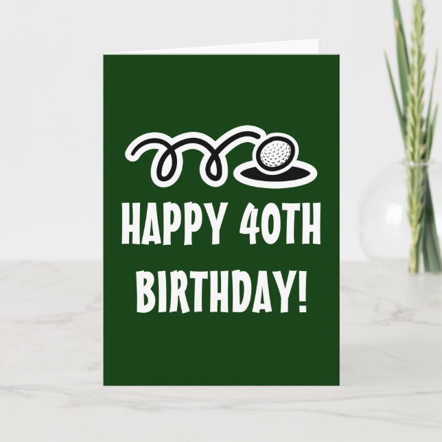 Feliz cumpleaños 40 - Tarjeta de saludo para los g (Anverso)