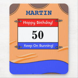Feliz cumpleaños 50 Alfombrilla de ratón para un c