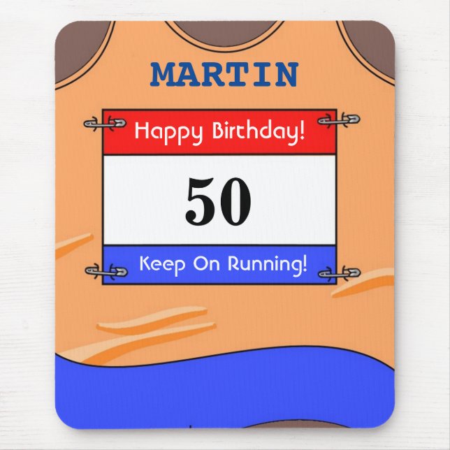 Feliz cumpleaños 50 Alfombrilla de ratón para un c (Frente)