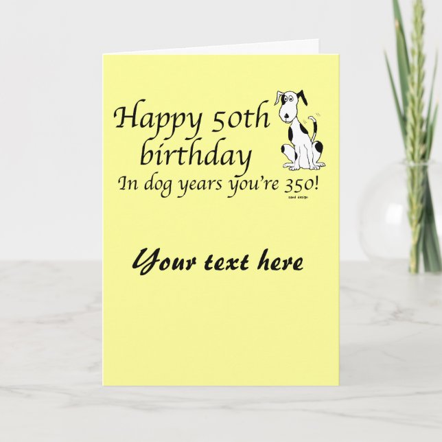 feliz cumpleaños 50 ... tarjeta (Anverso)