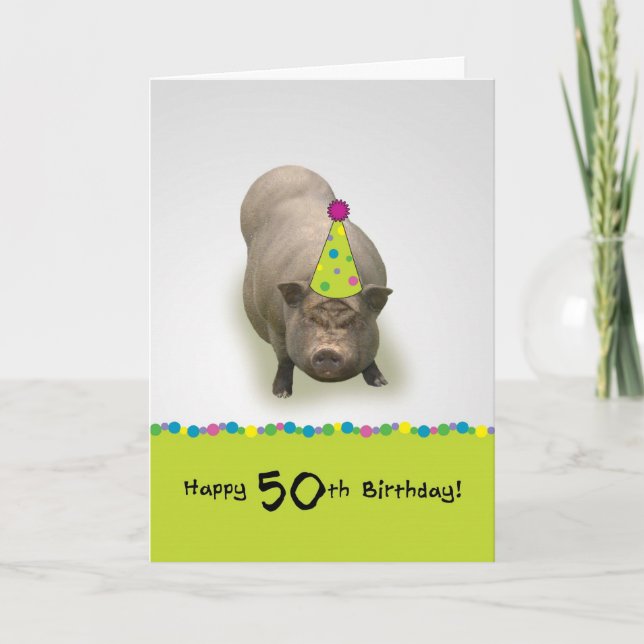 Feliz cumpleaños 50, tarjeta de felicitación dulce (Anverso)