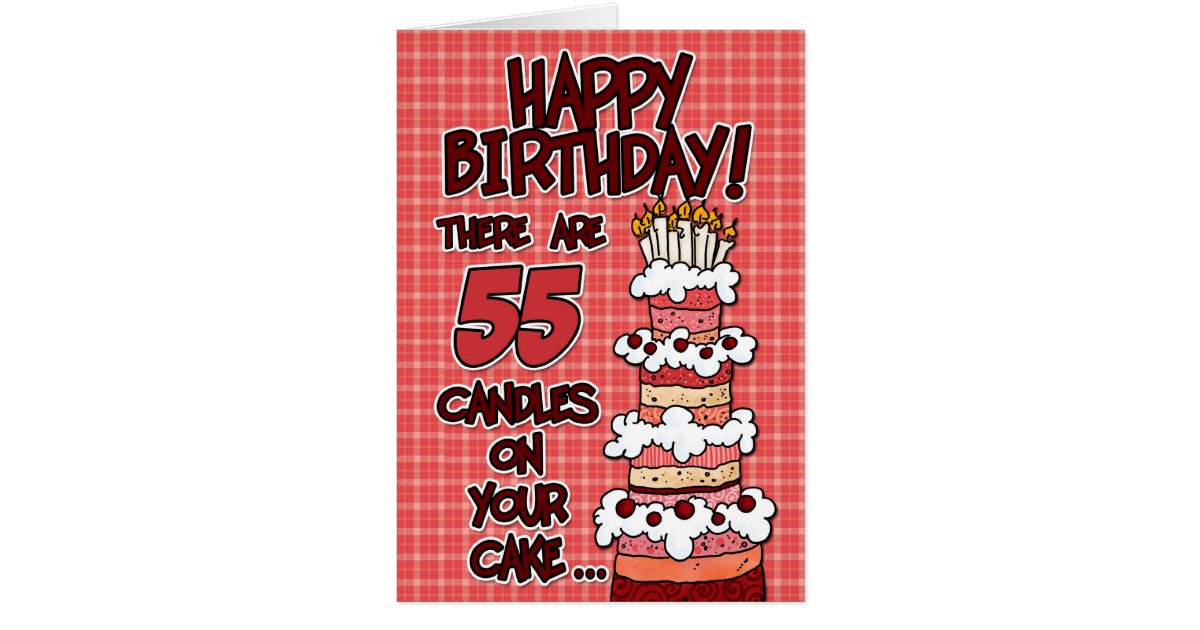 Feliz cumpleaños - 55 años tarjeta de felicitación | Zazzle