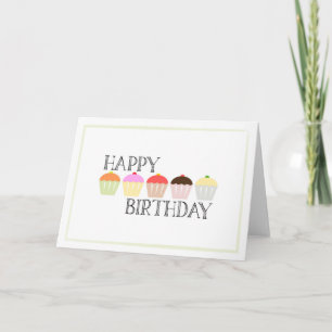 Feliz Cumpleaños 5 Tarjeta de tarta