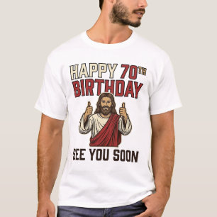 Feliz Cumpleaños 70 Nos vemos pronto Camiseta Vint