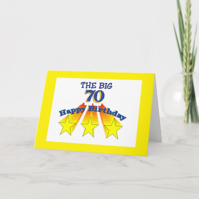 Feliz cumpleaños 70 tarjeta cristiana (Anverso)
