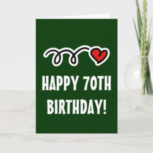 Feliz cumpleaños 70 - Tarjeta de felicitación con 