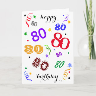 ¡Feliz cumpleaños 80 - Wowza! Tarjeta de felicitac