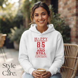 Feliz cumpleaños 86 sudadera con capucha para un d