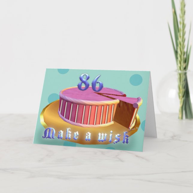 Feliz cumpleaños 86 Tarjeta de cumpleaños Estacion (Anverso)