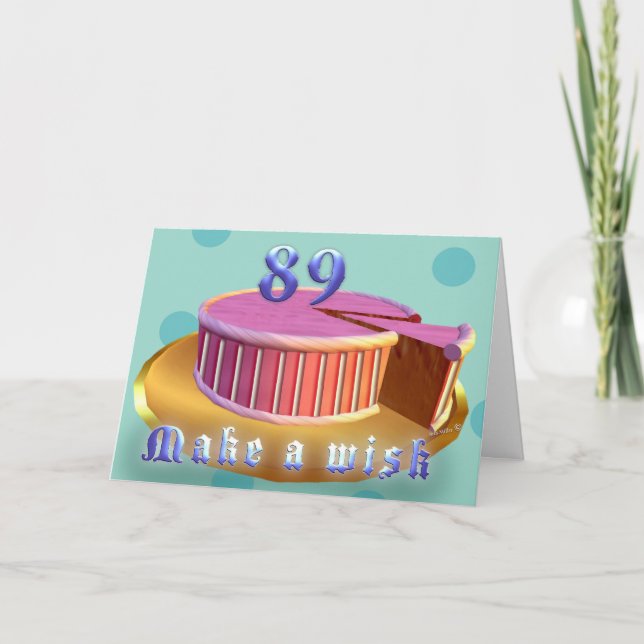Feliz cumpleaños 89 Tarjeta de cumpleaños Estacion (Anverso)