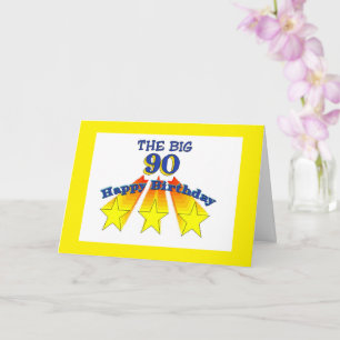 Feliz cumpleaños 90 tarjeta cristiana