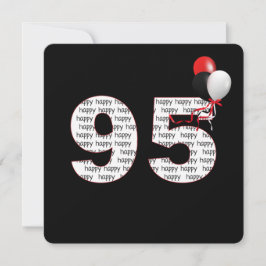 Feliz cumpleaños 95 a la invitación negra