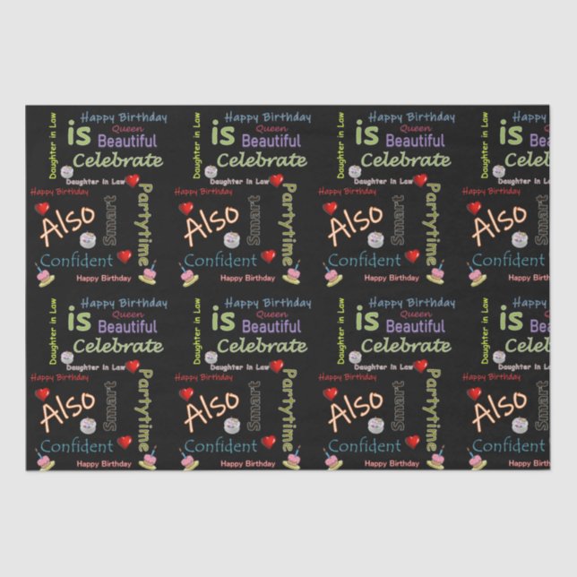 Feliz cumpleaños a hija de periódico de papel en l (Anverso)