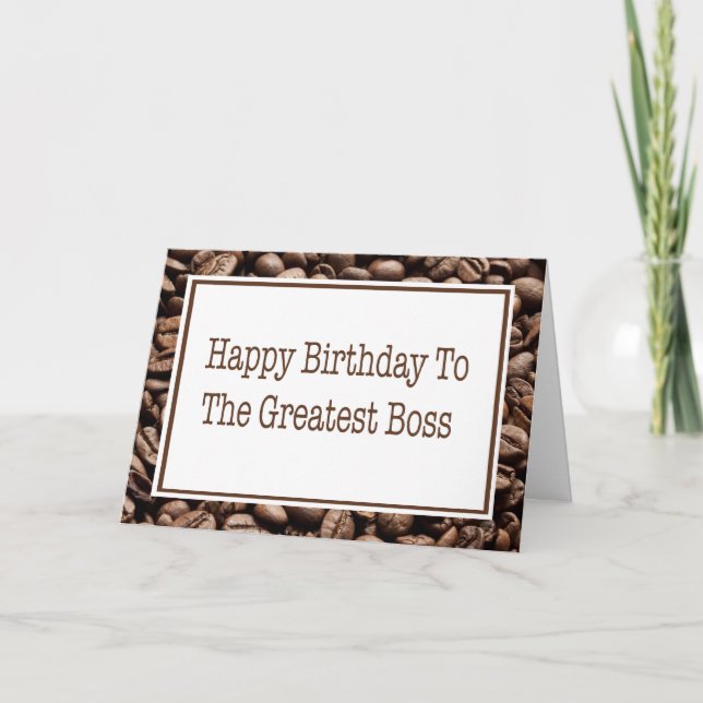 Feliz Cumpleaños a la Tarjeta de Granos de Café de (Anverso)