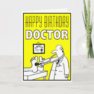 Feliz cumpleaños a la tarjeta de Médico para perso