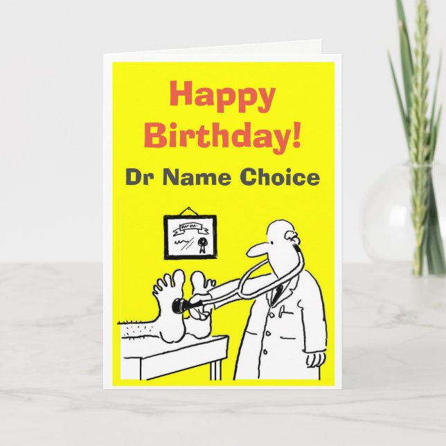 Feliz cumpleaños a la tarjeta de Médico para perso (Anverso)