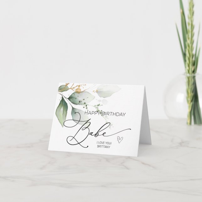 Feliz cumpleaños a la tarjeta de novio (Anverso)