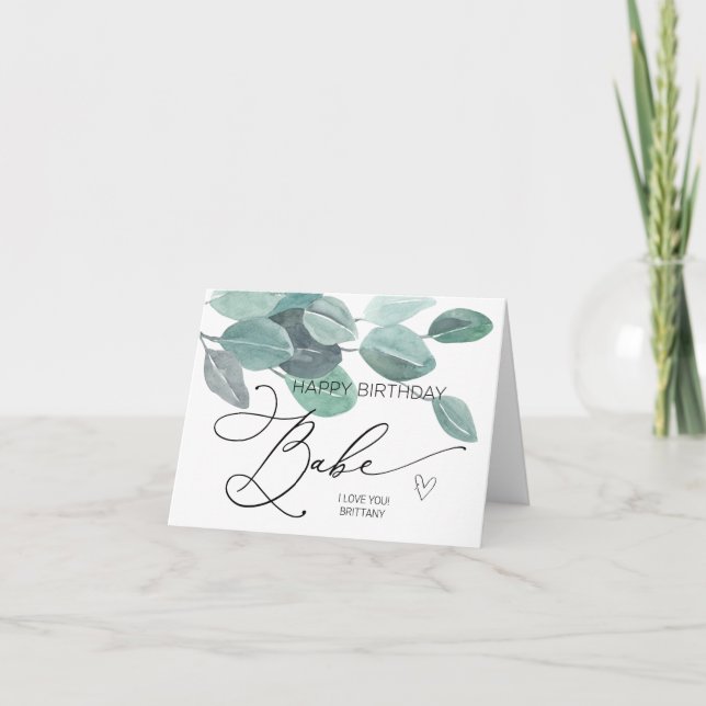 Feliz cumpleaños a la tarjeta de novio (Anverso)