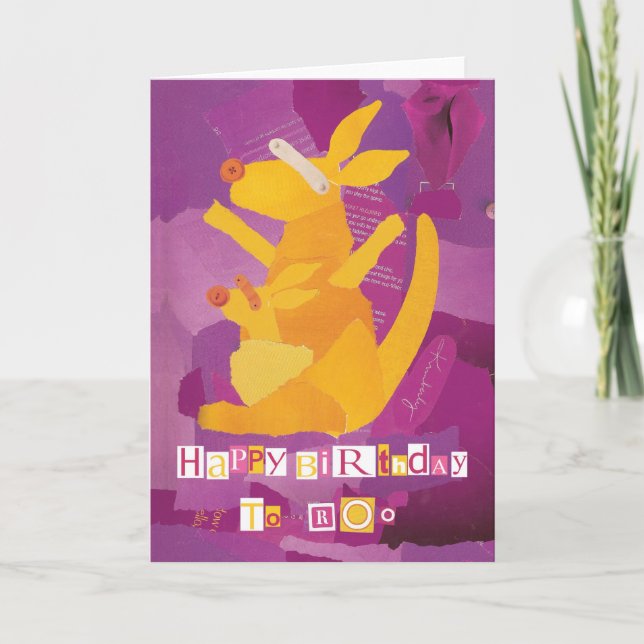 Feliz cumpleaños a la tarjeta de saludo de Roo (Anverso)