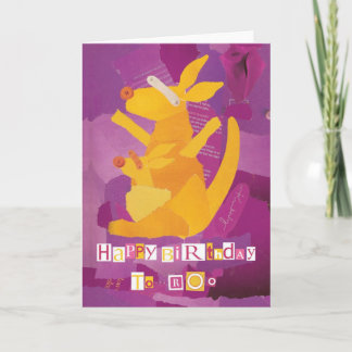 Feliz cumpleaños a la tarjeta de saludo de Roo