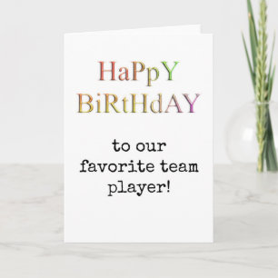 Feliz cumpleaños a la tarjeta de trabajo