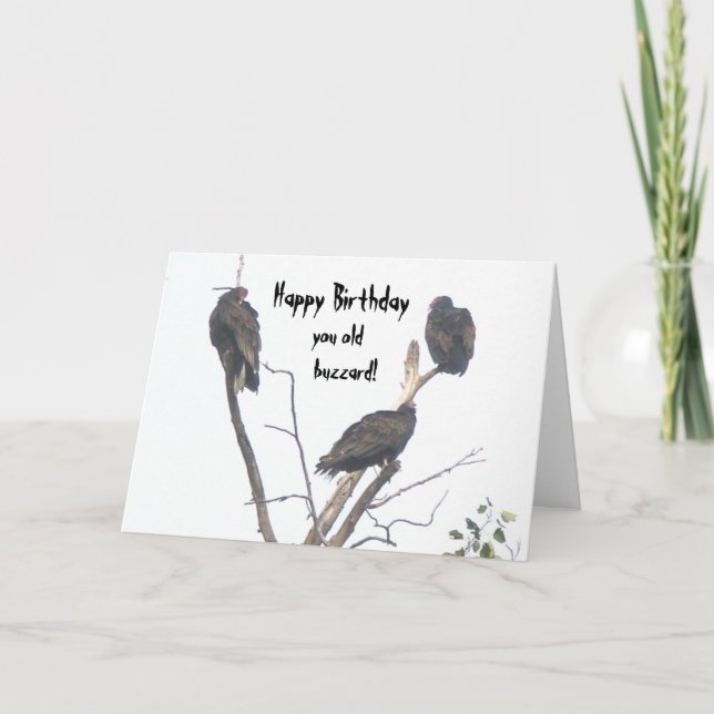 Feliz cumpleaños a la vieja tarjeta Buzzard (Anverso)