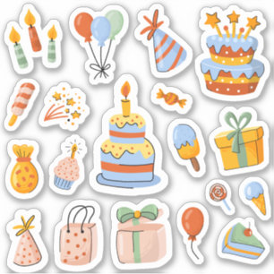 Feliz cumpleaños a los Pegatinas