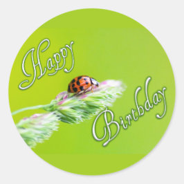 ¡Feliz cumpleaños a los pegatinas con una mariquit